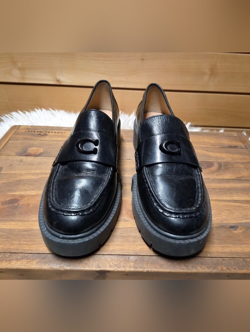 COACH Leah Platform Loafers Size 8.5 - Picture 3 of 11